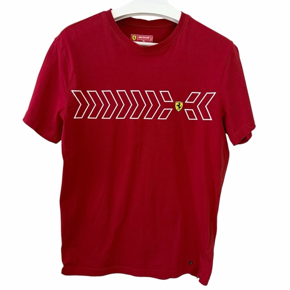 SCUDERIA FERRARI Red Graphic Logo T-Shirt Racing Motorsport Tee xl